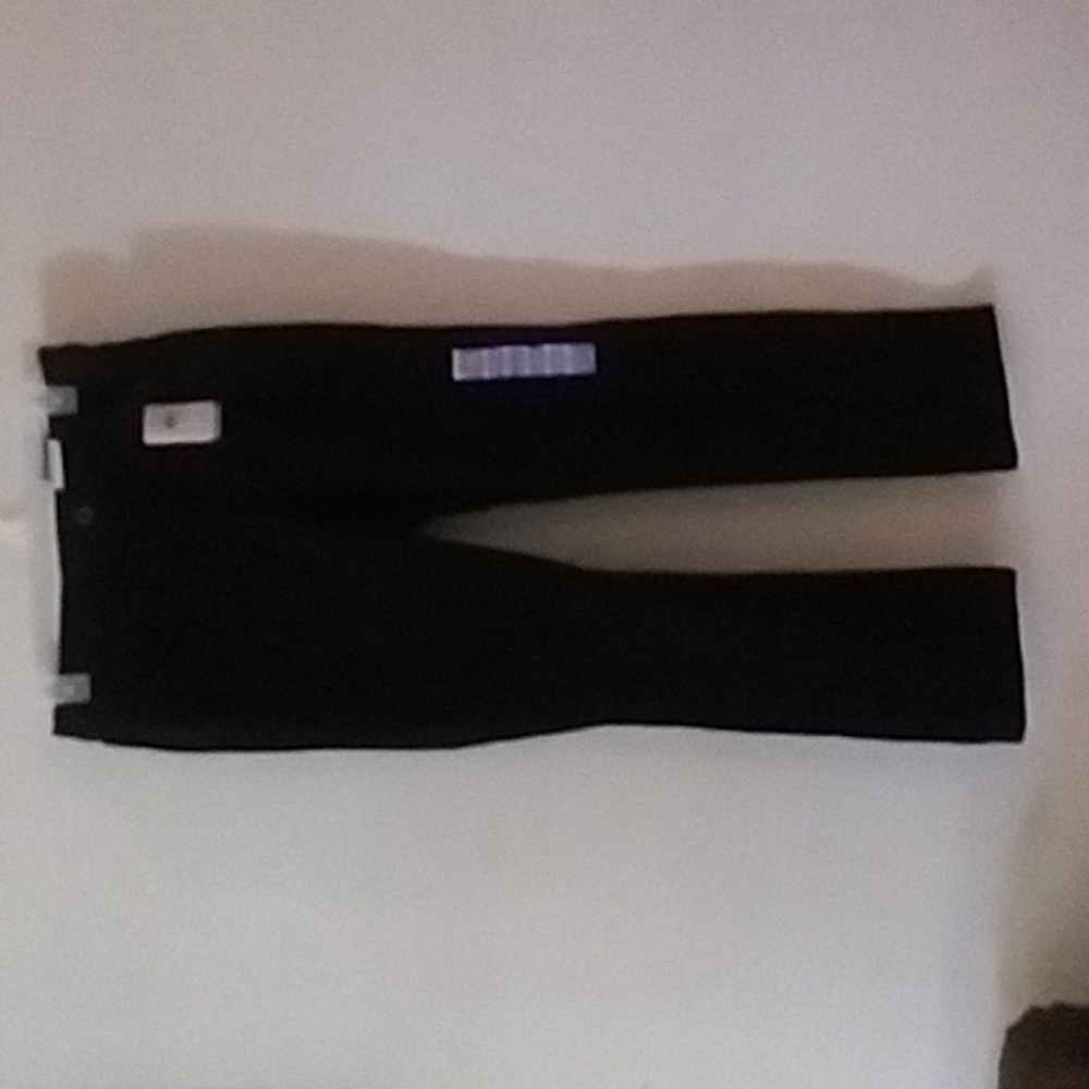 NWT! Black St. John's Bay Womens Mid Rise Straight Leg Corduroy Pants Size:14